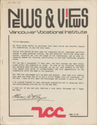 News & Views: Vancouver Vocational Institute, December 23, 1982