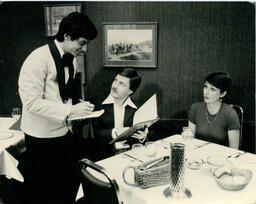 Server taking an order