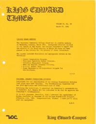 King Edward Times Volume 6, Number 48, March 27, 1981