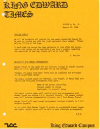 King Edward Times Volume 10, Number 19, August 16, 1984