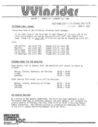 VVInsider Volume 3, Number 1, January 7, 1985