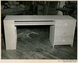 Wooden desk, ca. 1952