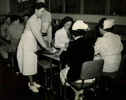 Student server serving customers, ca. 1949