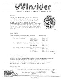 VVInsider Volume 4, Number 36, November 28, 1986