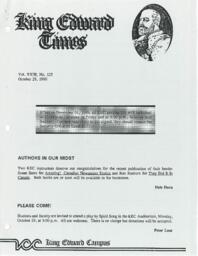 King Edward Times Volume 23, Number 125, October 25, 1990