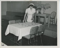 Server setting table, ca. 1949