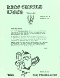 King Edward Times Volume 6, Number 34, December 5, 1980