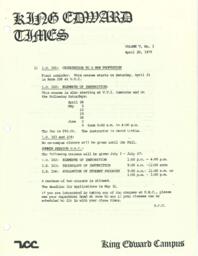 King Edward Times Volume 5, Number 3, April 20, 1979