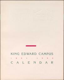 1991-1992 Vancouver Community College King Edward Campus Calendar