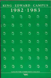 1982-1983 Vancouver Community College King Edward Campus Calendar