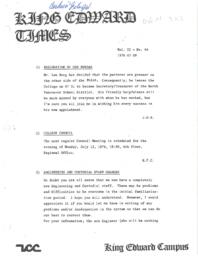 King Edward Times Volume 2, Number 44, July 9, 1976