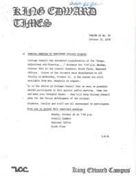 King Edward Times Volume 2, Number 59, October 22, 1976