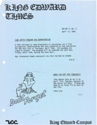 King Edward Times Volume 10, Number 02, April 12, 1984