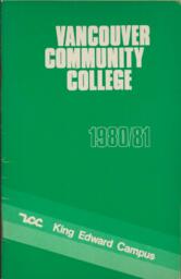 1980-1981 Vancouver Community College King Edward Campus Calendar