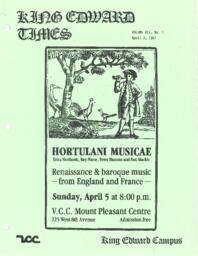 King Edward Times Volume 7, Number 1, April 3, 1981