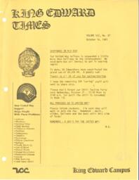 King Edward Times Volume 7, Number 27, October 16, 1981