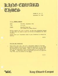 King Edward Times Volume 6, Number 23, September 19, 1980