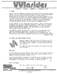VVInsider Volume 4, Number 35, November 24, 1986