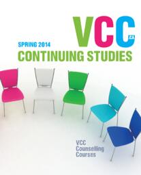 2014 Spring VCC Continuing Studies Calendar
