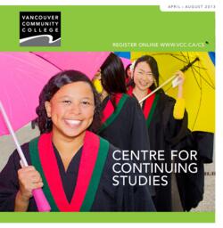 2013 Spring VCC Centre for Continuing Studies Calendar
