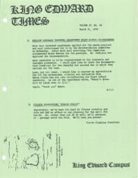 King Edward Times Volume 4, Number 50, March 31, 1978