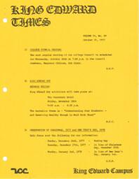 King Edward Times Volume 4, Number 29, October 21, 1977