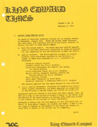 King Edward Times Volume 5, Number 41, February 2, 1979