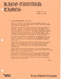 King Edward Times Volume 5, Number 38, January 12, 1979