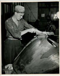 Metal filing, ca. 1949