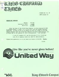 King Edward Times Volume 12, Number 29, October 16, 1986