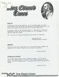 King Edward Times Volume 17, Number 37, December 22, 1988