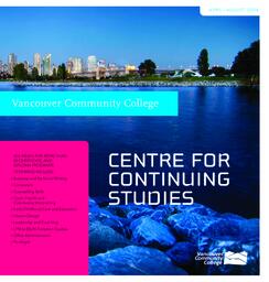2008 Spring VCC Centre for Continuing Studies Calendar