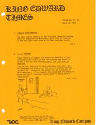 King Edward Times Volume 5, Number 48, March 30, 1979