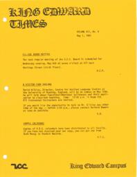 King Edward Times Volume 7, Number 5, May 1, 1981