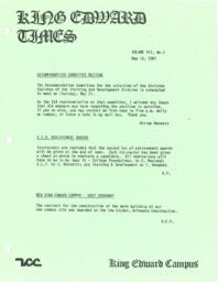 King Edward Times Volume 7, Number 7, May 15, 1981