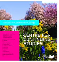 2009 Spring VCC Centre for Continuing Studies Calendar