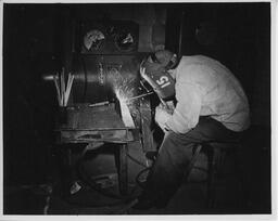 Student welding