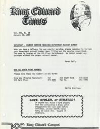 King Edward Times Volume 21, Number 89, January 5, 1990