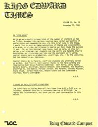 King Edward Times, Volume 9, Number 29, November 17, 1983