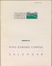 1992-1993 Vancouver Community College King Edward Campus Calendar