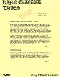 King Edward Times Volume 11, Number 11, June 13, 1985