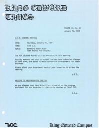 King Edward Times Volume 9, Number 36, January 12, 1984