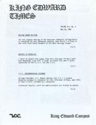 King Edward Times Volume 7, Number 9, May 29, 1981