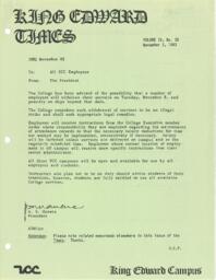 King Edward Times, Volume 9, Number 28, November 3, 1983