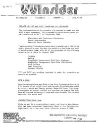 VVInsider Volume 6, Number 11, August 9, 1988