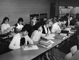 Students writing exams