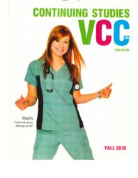 2016 Fall VCC Continuing Studies Calendar