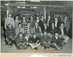 Plastering class photo, ca. 1955
