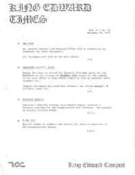 King Edward Times Volume 2, Number 16, November 20, 1975