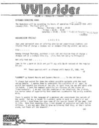 VVInsider Volume 4, Number 2, January 17, 1986